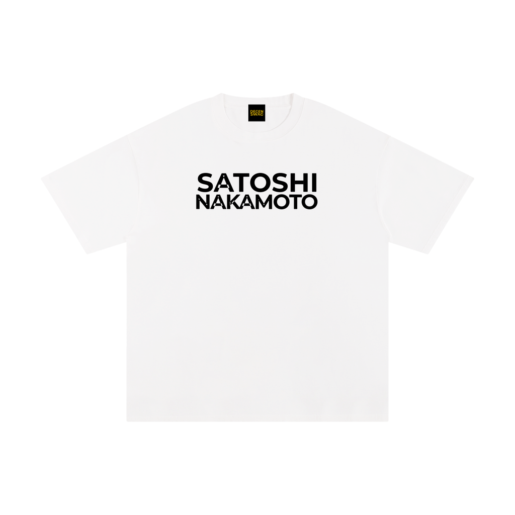 Satoshi Unisex Pure Cotton T-Shirt Black Print - Degen Swag