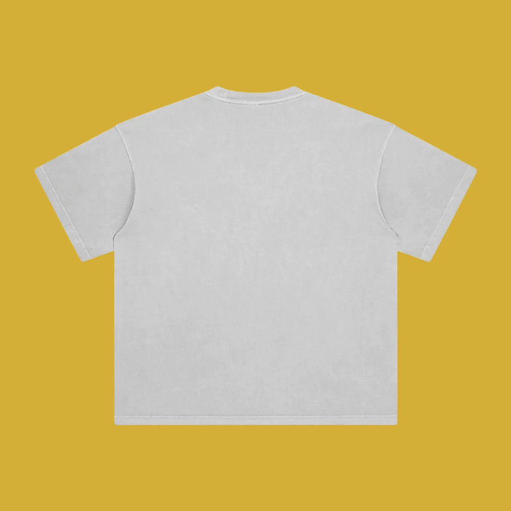 Satoshi Enzyme Washed T-Shirt White Print - Degen Swag