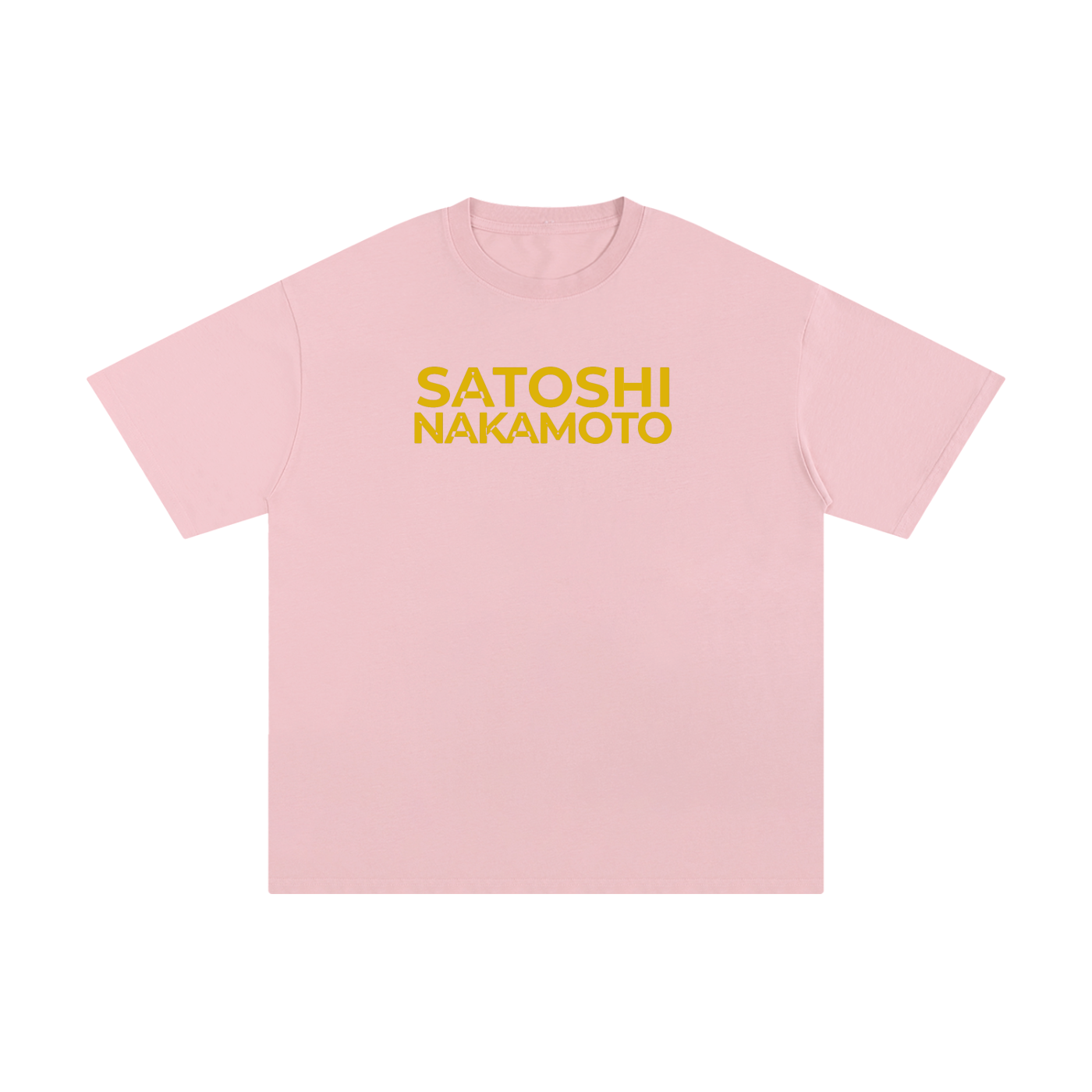 Satoshi Unisex Pure Cotton T-Shirt Gold Print - Degen Swag