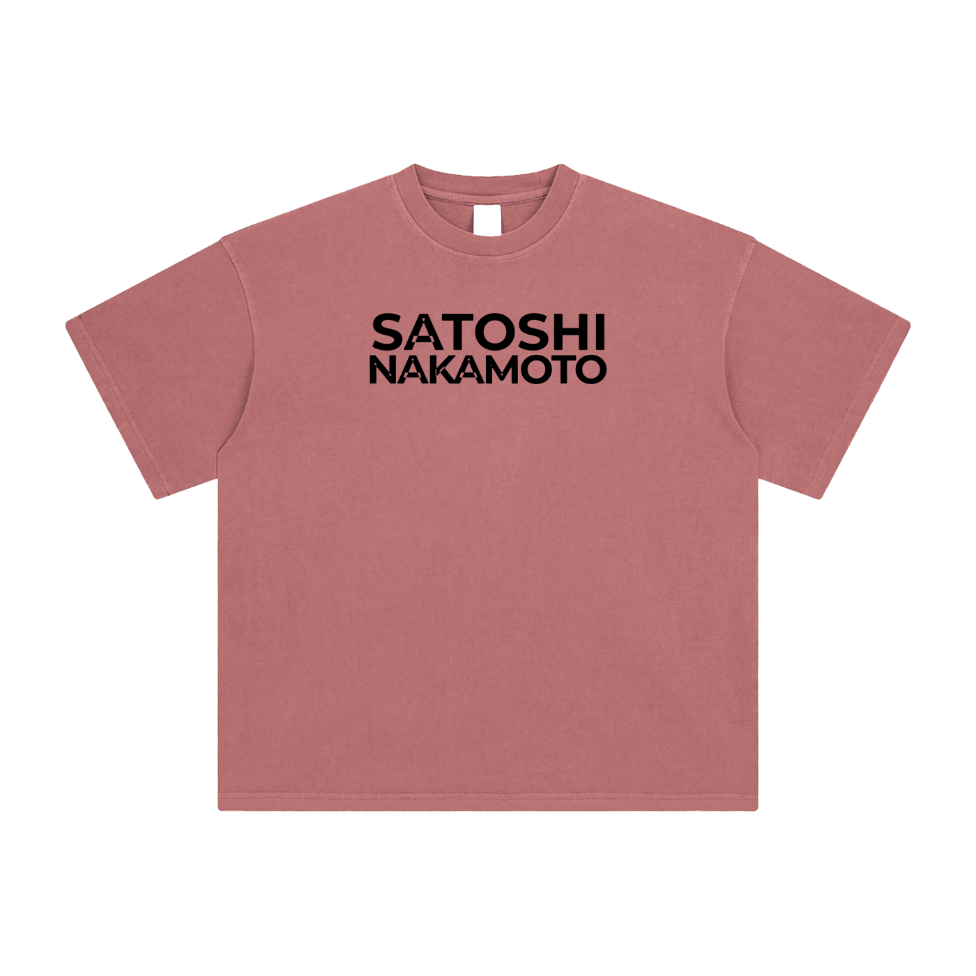 Satoshi Enzyme Washed T-Shirt Black Print - Degen Swag