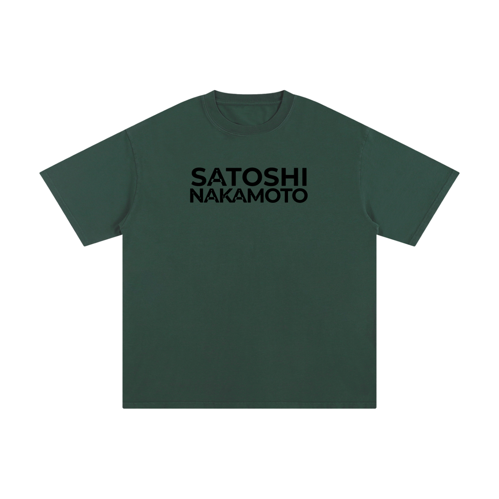 Satoshi Unisex Pure Cotton T-Shirt Black Print - Degen Swag